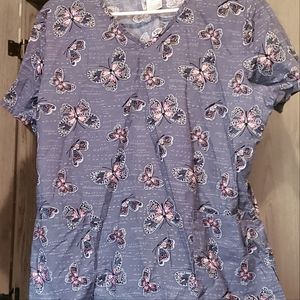 Plus size scrub top